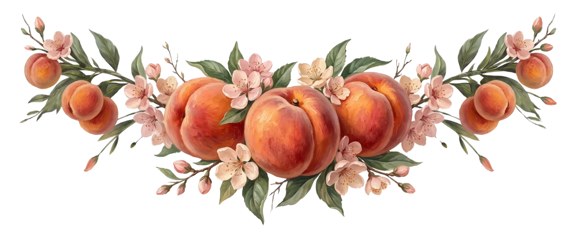 Pfirsichzweig mit Blüten